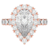 4.90CT.TW PEAR LAB DIAMOND HALO ENGAGEMENT RING - Nazarelle