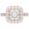 4.50CT.TW PRINCESS LAB DIAMOND HALO ENGAGEMENT RING - Nazarelle