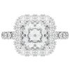 4.50CT.TW PRINCESS LAB DIAMOND HALO ENGAGEMENT RING - Nazarelle