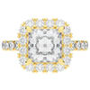 4.50CT.TW PRINCESS LAB DIAMOND HALO ENGAGEMENT RING - Nazarelle