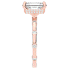 2.60CT.TW RADIANT LAB DIAMOND UNDERHALO SOLITAIRE ENGAGEMENT RING - Nazarelle