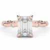2.60CT.TW RADIANT LAB DIAMOND UNDERHALO SOLITAIRE ENGAGEMENT RING - Nazarelle