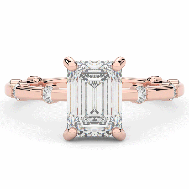 2.60CT.TW RADIANT LAB DIAMOND UNDERHALO SOLITAIRE ENGAGEMENT RING - Nazarelle