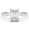 2.60CT.TW RADIANT LAB DIAMOND UNDERHALO SOLITAIRE ENGAGEMENT RING - Nazarelle
