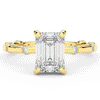 2.60CT.TW RADIANT LAB DIAMOND UNDERHALO SOLITAIRE ENGAGEMENT RING - Nazarelle