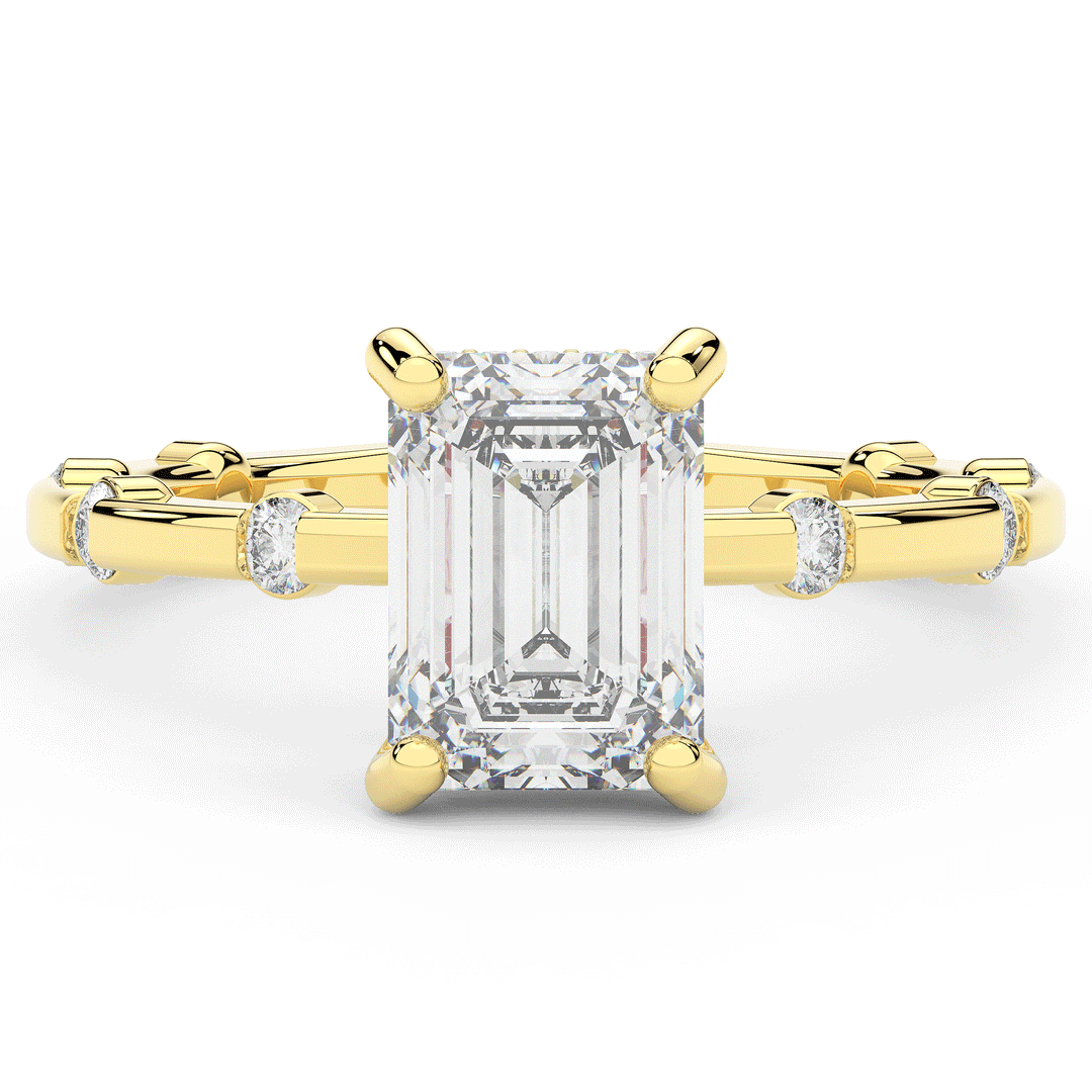 2.60CT.TW RADIANT LAB DIAMOND UNDERHALO SOLITAIRE ENGAGEMENT RING - Nazarelle