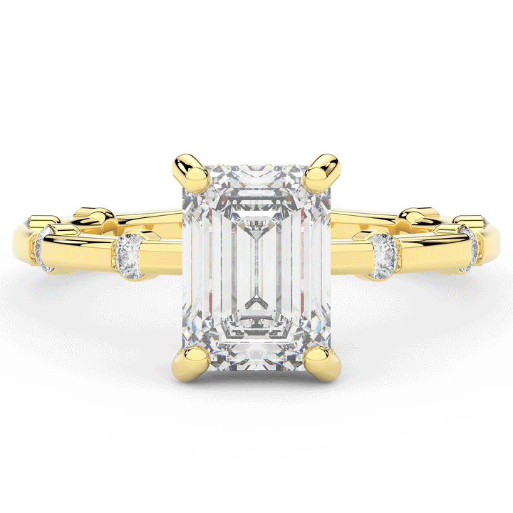 2.60CT.TW RADIANT LAB DIAMOND UNDERHALO SOLITAIRE ENGAGEMENT RING - Nazarelle