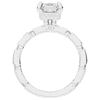 2.60CT.TW RADIANT LAB DIAMOND UNDERHALO SOLITAIRE ENGAGEMENT RING - Nazarelle