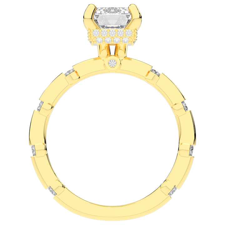 2.60CT.TW RADIANT LAB DIAMOND UNDERHALO SOLITAIRE ENGAGEMENT RING - Nazarelle