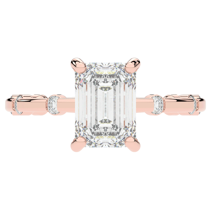 2.60CT.TW RADIANT LAB DIAMOND UNDERHALO SOLITAIRE ENGAGEMENT RING - Nazarelle