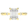 2.60CT.TW RADIANT LAB DIAMOND UNDERHALO SOLITAIRE ENGAGEMENT RING - Nazarelle