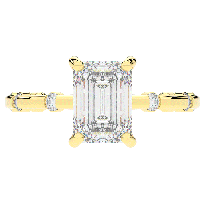2.60CT.TW RADIANT LAB DIAMOND UNDERHALO SOLITAIRE ENGAGEMENT RING - Nazarelle