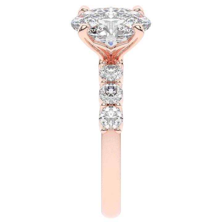 2.60CT.TW OVAL LAB DIAMOND SOLITAIRE ENGAGMENT RING - Nazarelle