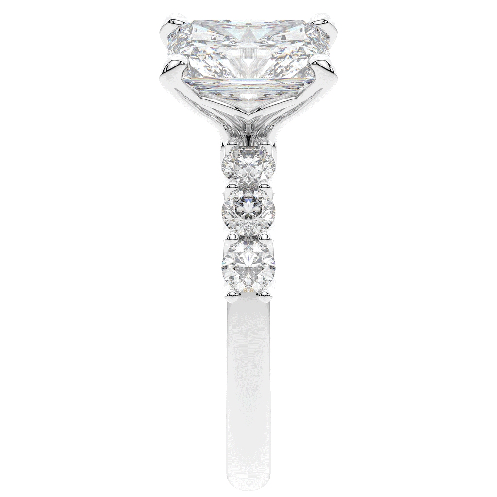2.60CT.TW RADIANT LAB DIAMOND SOLITAIRE ENGAGEMENT RING - Nazarelle