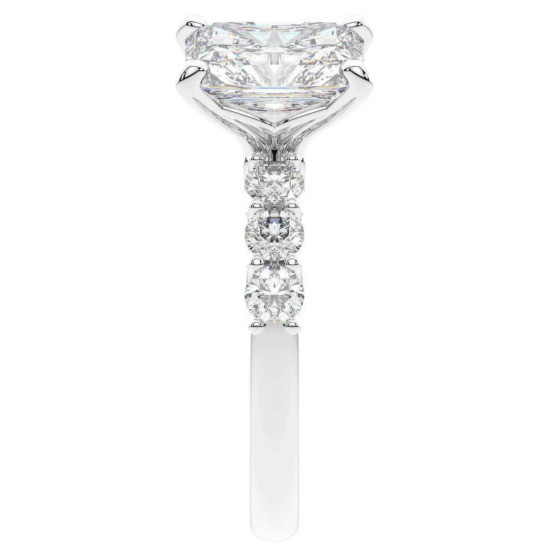 2.60CT.TW RADIANT LAB DIAMOND SOLITAIRE ENGAGEMENT RING - Nazarelle
