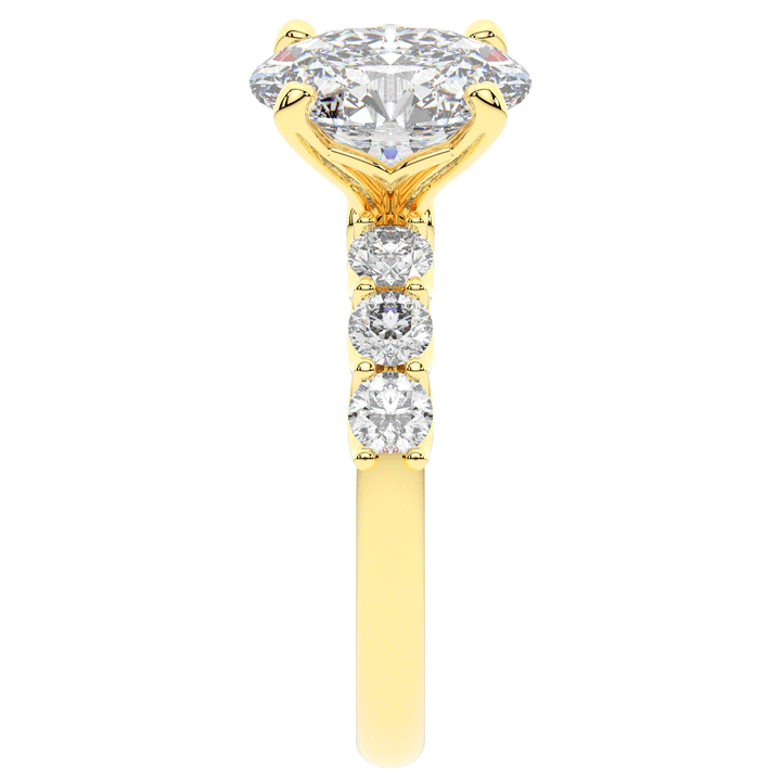 2.60CT.TW OVAL LAB DIAMOND SOLITAIRE ENGAGMENT RING - Nazarelle