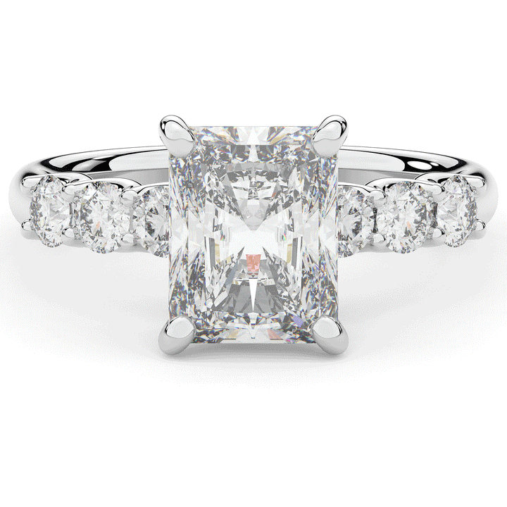 2.60CT.TW RADIANT LAB DIAMOND SOLITAIRE ENGAGEMENT RING - Nazarelle