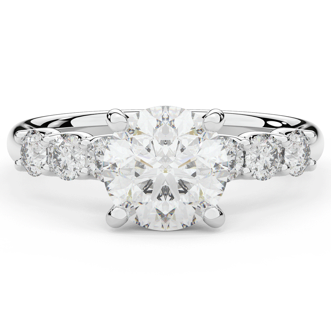 2.60CT.TW ROUND LAB DIAMOND SOLITAIRE ENGAGEMENT RING - Nazarelle