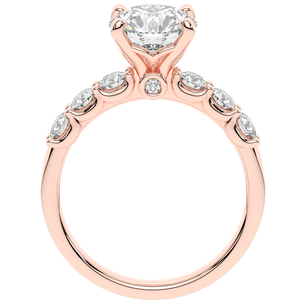 2.60CT.TW ROUND LAB DIAMOND SOLITAIRE ENGAGEMENT RING - Nazarelle