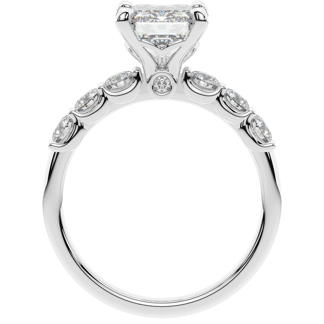 2.60CT.TW EMERALD CUT LAB DIAMOND SOLITAIRE ENGAGEMENT RING - Nazarelle