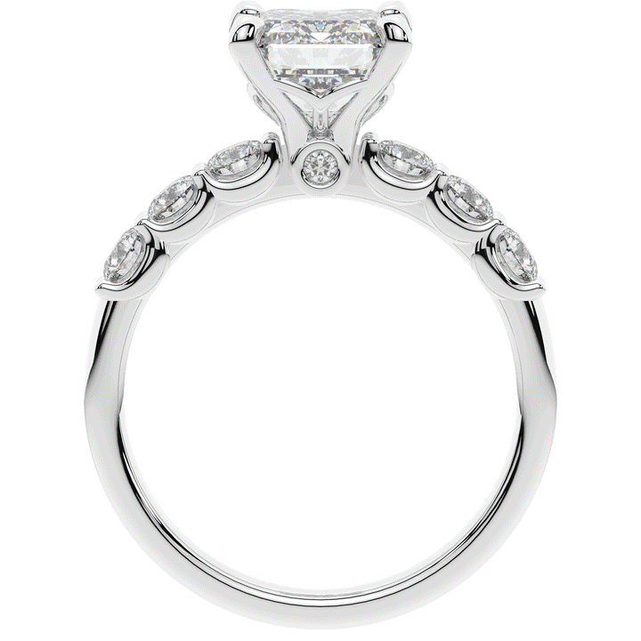 2.60CT.TW EMERALD CUT LAB DIAMOND SOLITAIRE ENGAGEMENT RING - Nazarelle