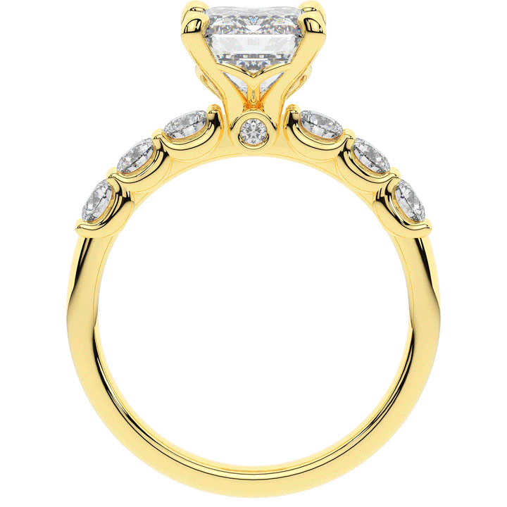 2.60CT.TW EMERALD CUT LAB DIAMOND SOLITAIRE ENGAGEMENT RING - Nazarelle