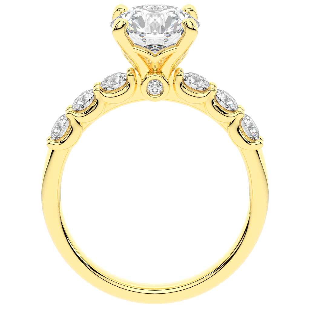 2.60CT.TW ROUND LAB DIAMOND SOLITAIRE ENGAGEMENT RING - Nazarelle
