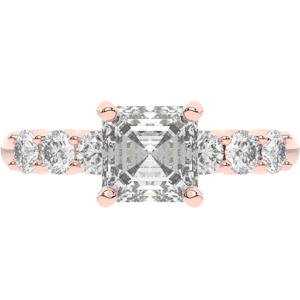 2.60CT.TW ASSCHER LAB DIAMOND SOLITAIRE ENGAGEMENT RING - Nazarelle