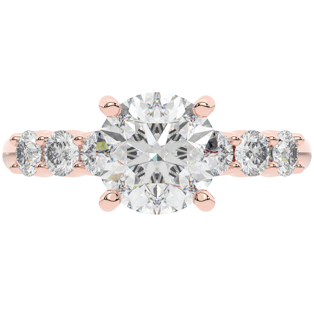 2.60CT.TW ROUND LAB DIAMOND SOLITAIRE ENGAGEMENT RING - Nazarelle