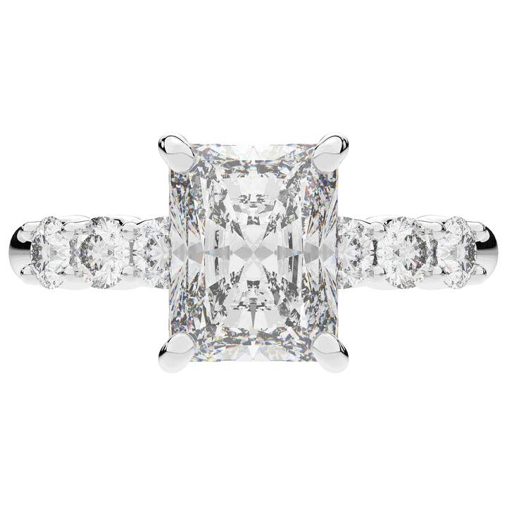 2.60CT.TW RADIANT LAB DIAMOND SOLITAIRE ENGAGEMENT RING - Nazarelle