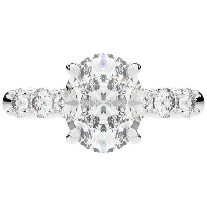 2.60CT.TW OVAL LAB DIAMOND SOLITAIRE ENGAGMENT RING - Nazarelle