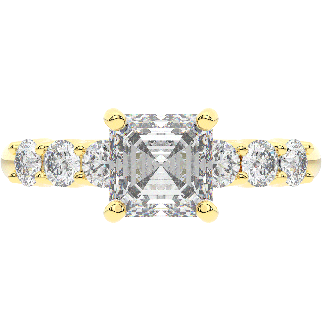 2.60CT.TW ASSCHER LAB DIAMOND SOLITAIRE ENGAGEMENT RING - Nazarelle