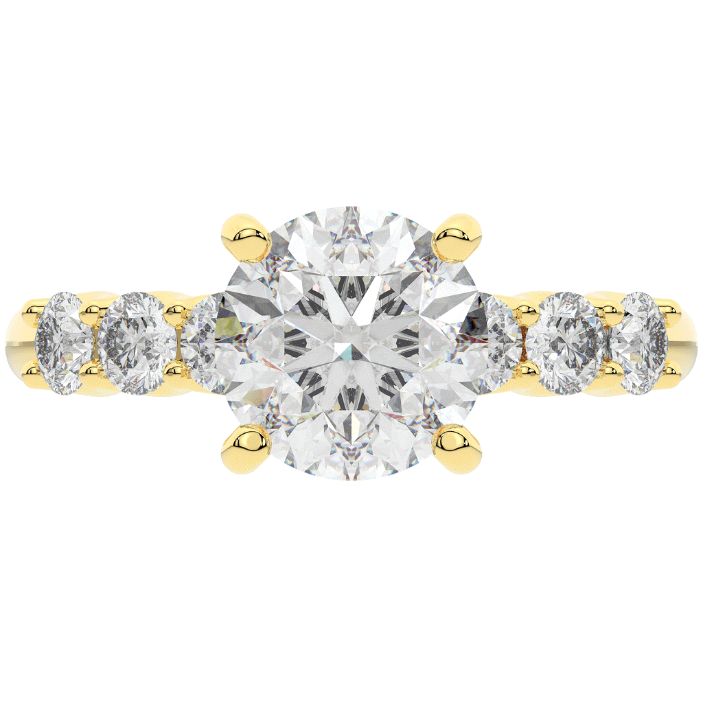 2.60CT.TW ROUND LAB DIAMOND SOLITAIRE ENGAGEMENT RING - Nazarelle