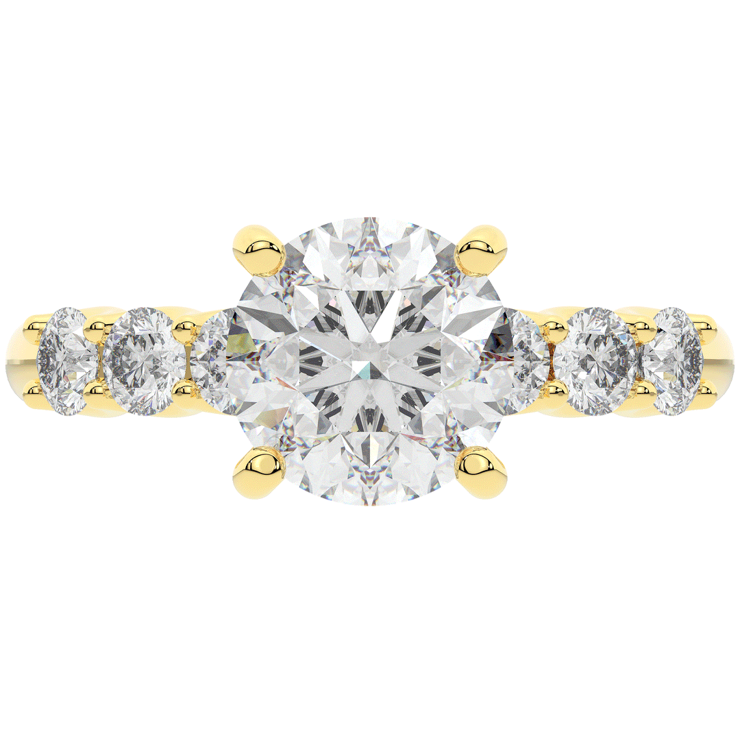 2.60CT.TW ROUND LAB DIAMOND SOLITAIRE ENGAGEMENT RING - Nazarelle