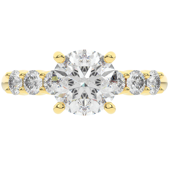 2.60CT.TW ROUND LAB DIAMOND SOLITAIRE ENGAGEMENT RING - Nazarelle