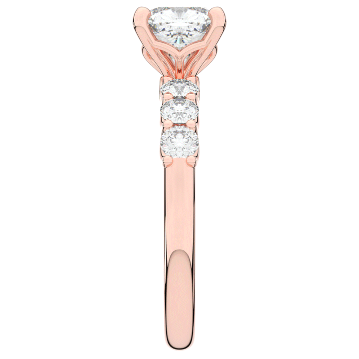 2.60CT.TW CUSHION LAB DIAMOND SOLITAIRE ENGAGEMENT RING - Nazarelle