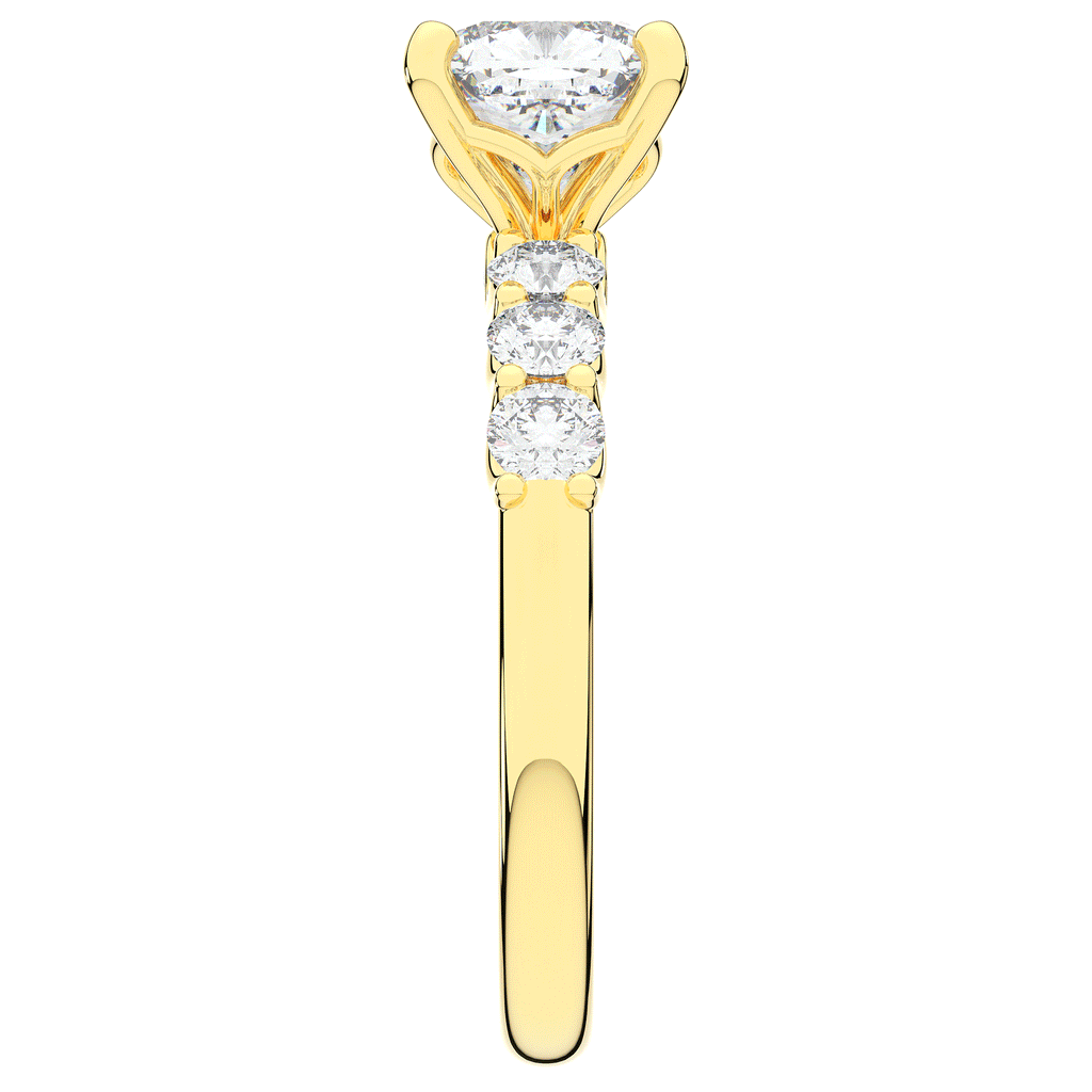 2.60CT.TW CUSHION LAB DIAMOND SOLITAIRE ENGAGEMENT RING - Nazarelle