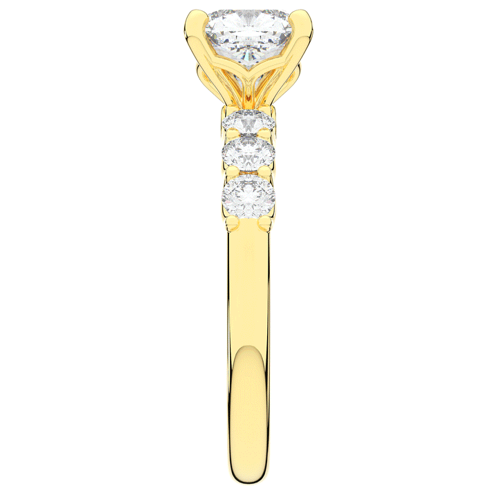 2.60CT.TW CUSHION LAB DIAMOND SOLITAIRE ENGAGEMENT RING - Nazarelle
