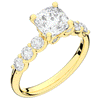 2.60CT.TW CUSHION LAB DIAMOND SOLITAIRE ENGAGEMENT RING - Nazarelle