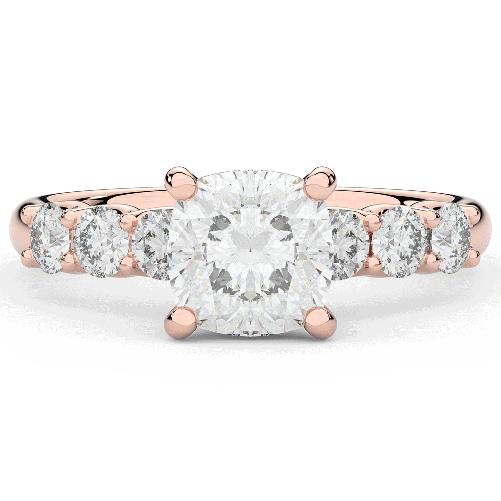 2.60CT.TW CUSHION LAB DIAMOND SOLITAIRE ENGAGEMENT RING - Nazarelle