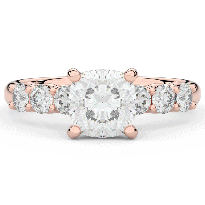 2.60CT.TW CUSHION LAB DIAMOND SOLITAIRE ENGAGEMENT RING - Nazarelle
