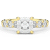 2.60CT.TW CUSHION LAB DIAMOND SOLITAIRE ENGAGEMENT RING - Nazarelle