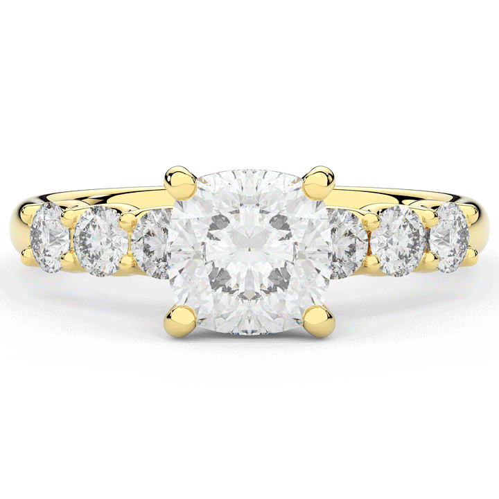 2.60CT.TW CUSHION LAB DIAMOND SOLITAIRE ENGAGEMENT RING - Nazarelle