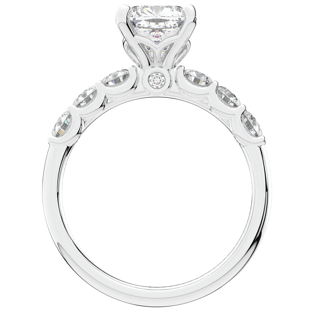 2.60CT.TW CUSHION LAB DIAMOND SOLITAIRE ENGAGEMENT RING - Nazarelle