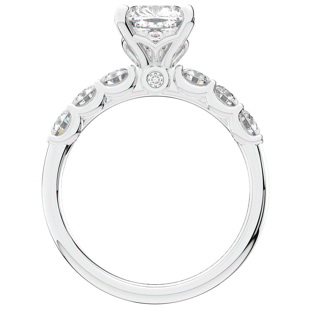 2.60CT.TW CUSHION LAB DIAMOND SOLITAIRE ENGAGEMENT RING - Nazarelle