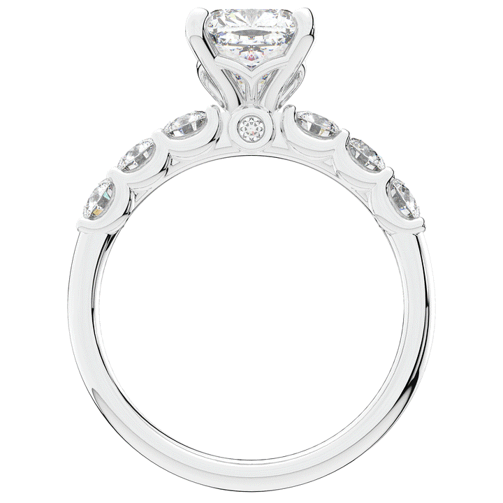 2.60CT.TW CUSHION LAB DIAMOND SOLITAIRE ENGAGEMENT RING - Nazarelle