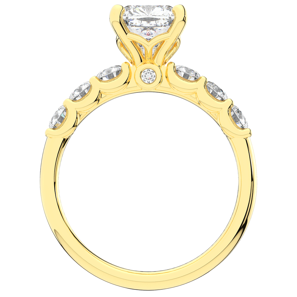 2.60CT.TW CUSHION LAB DIAMOND SOLITAIRE ENGAGEMENT RING - Nazarelle