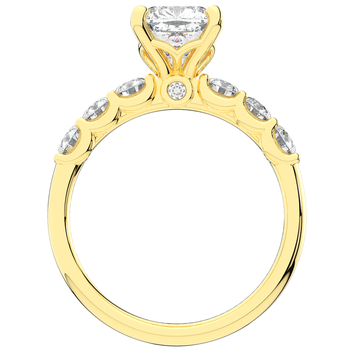 2.60CT.TW CUSHION LAB DIAMOND SOLITAIRE ENGAGEMENT RING - Nazarelle
