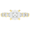 2.60CT.TW CUSHION LAB DIAMOND SOLITAIRE ENGAGEMENT RING - Nazarelle