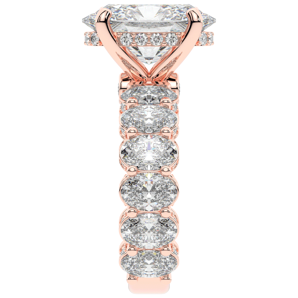 10.90CT.TW OVAL LAB DIAMOND SOLITAIRE ENGAGEMENT RING - Nazarelle